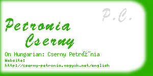 petronia cserny business card